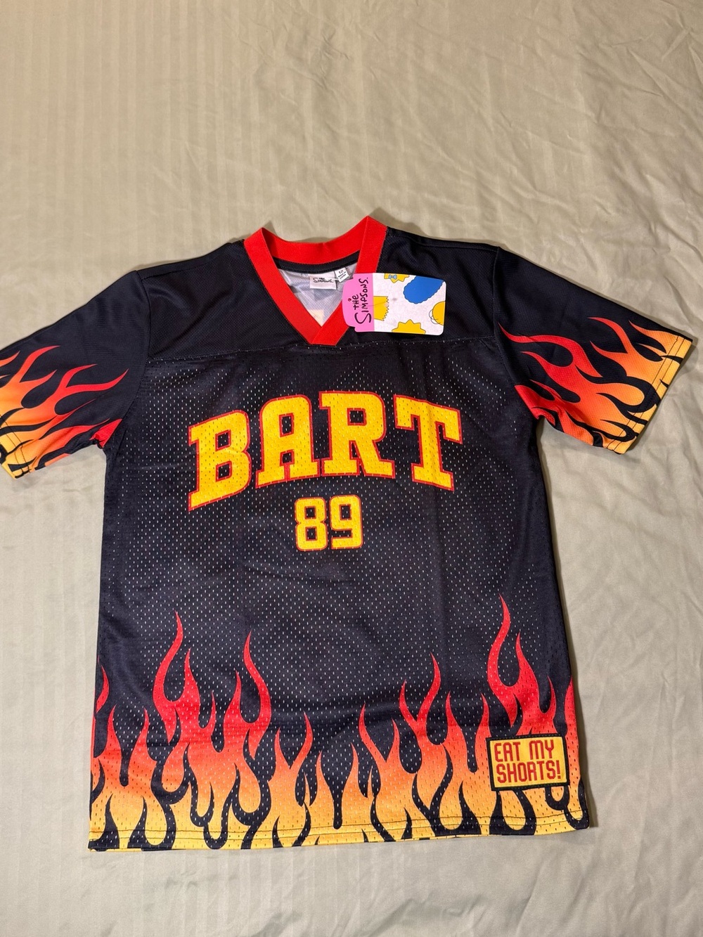 BART Flame-Accent Kids Jersey Tee - Black/Red